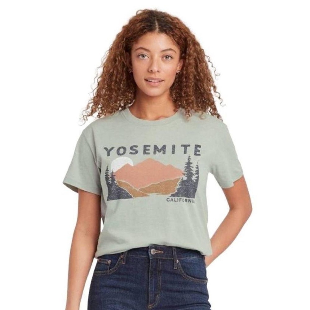 Zoe + Liv Yosemite California T shirt XXL nwot Outdoorsy Hiking Cali pastel